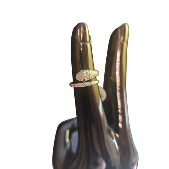 925 Sterling Silver Slithering Snake Ring - Picture 3 of 4